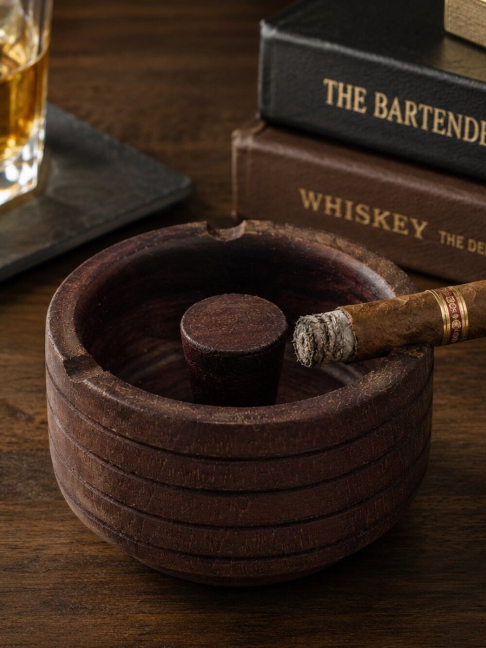 Handcrafted Purple Heart Wood Ashtray – Amazonian Exotic Hardwood